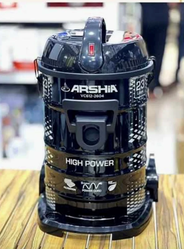 جارو برقی عرشیا مدل2604 قدرت مکش2400وات ظرفیت مخزن گردو غبار23لیتر