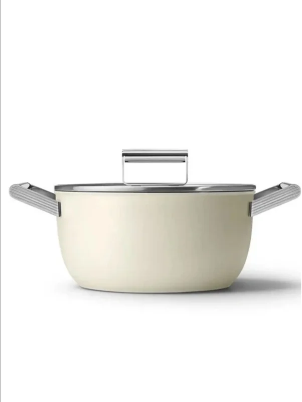 قابلمه اسمگ سایز 24 رنگ کرم SMEG