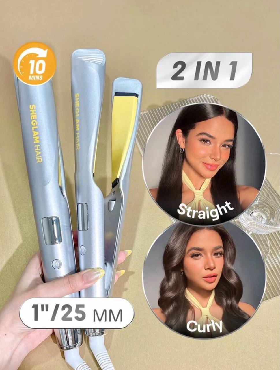 اتو موی چندکاره صاف و فر کننده شیگلم Sheglam Sleek Chic Twist Kiss Flat Iron